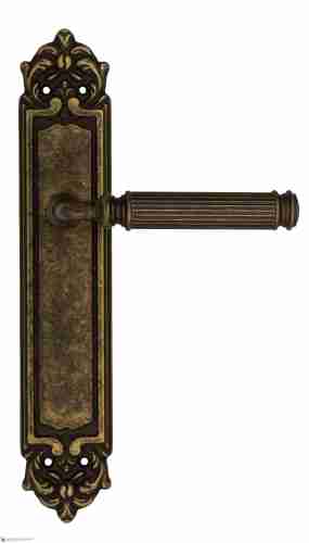 Дверная ручка Venezia "MOSCA" на планке PL96 античная бронза