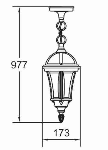 Уличный подвесной светильник Oasis Light 95205S 95205S Gb
