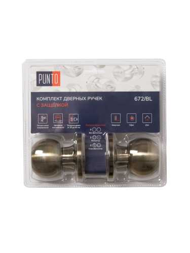 Ручка Punto (Пунто) защелка DK672/BL AB-BK (фик.) бронза