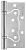 Петля универсальная без врезки Fuaro 500-2BB/BL 100x2,5 SC мат. хром