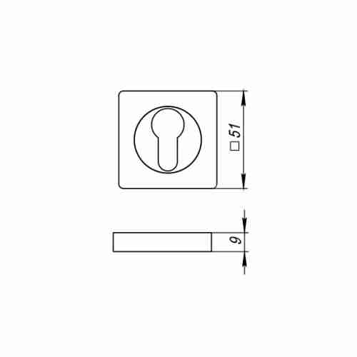 Накладка под цилиндр Punto ET ZQ BL-24 черный