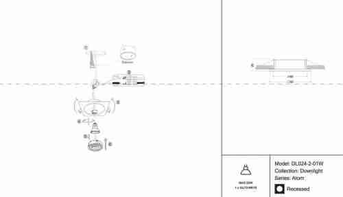 Встраиваемый светильник Maytoni Atom DL024-2-01W