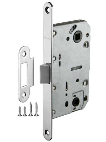 Замок дверной межкомнатный сантехнический Fuaro Plastic P96WC-50 CP хром пласт.яз.