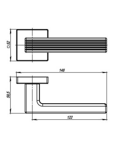 Комплект: Ручки Armadillo Urban Line USQ6 SN-3+Завертка+Магнитный замок и Петли Fuaro/матовый никель