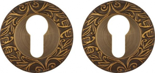 Накладка дверная с круглым основанием под цилиндр Fuaro ET SM AB-7 матовая бронза