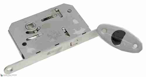 Ручка для раздвижной двери на круглом основании Venezia "ECLISSE" с замком, матовый хром