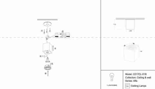 Потолочный светильник Maytoni Alfa C017CL-01B