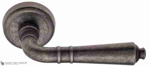 Дверная ручка на круглом основании Fratelli Cattini "TOSCANA" D1-IA античное серебро