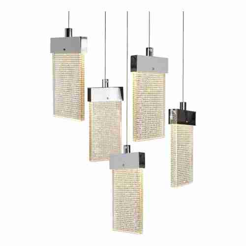 Подвесная светодиодная люстра iLedex Pixel C4430-5R CR