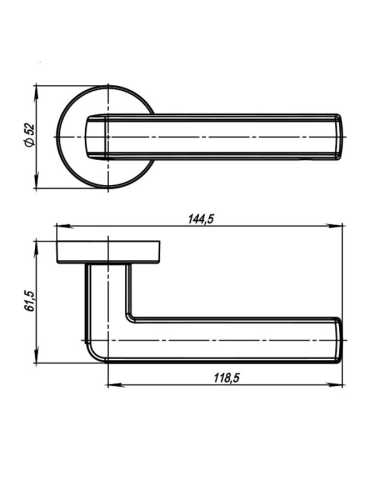 Комплект: Ручки Armadillo R.URB52.CUBE SN/CP-3+Завертка+Бесшумн замок и Петли Fuaro/мат никель/хром