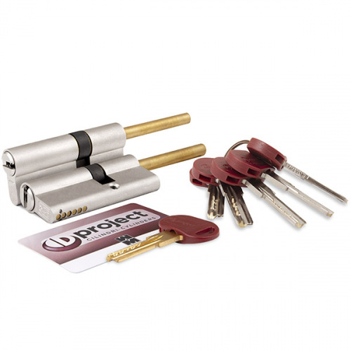 Цилиндровый механизм под вертушку Mottura дл.шток DPC1P5131 S3, 82 мм/46+10+26 сатин.никель 5+1кл