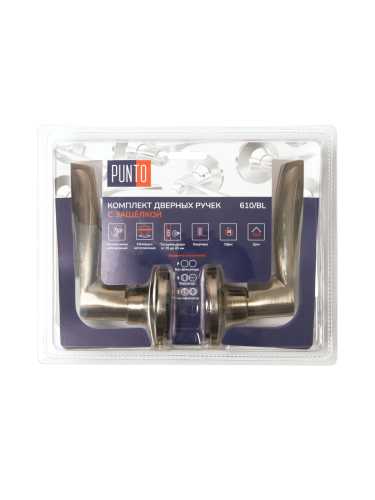 Ручка Punto (Пунто) защелка DK610/BL AB-PS (без фик.) бронза