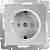 Розетка Werkel Серебряный WL06-SKGS-01-IP44