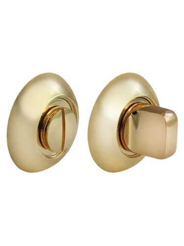 Комплект дверных ручек Morelli MH-03 SG/GP с заверткой MH-WC SG/GP, цвет матовое золото