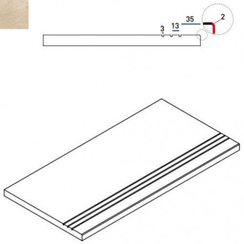 Бортик Italon Materia Magnesio Bordo Grip 620090000405 60х30