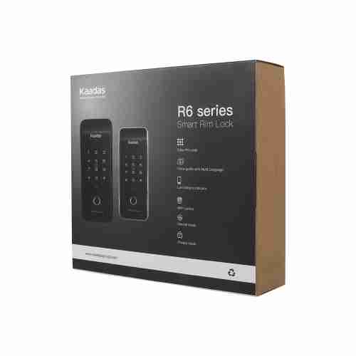 Замок накладной электронный  Kaadas R6-5 с отпечатком пальца, черный