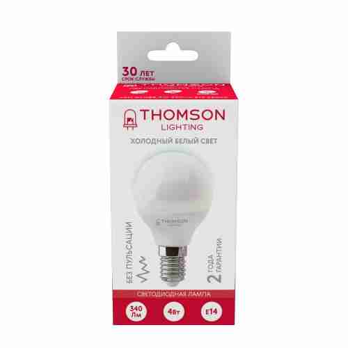 Лампа светодиодная Thomson E14 4W 6500K шар матовая TH-B2314