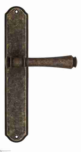 Дверная ручка Venezia "CALLISTO" на планке PL02 античная бронза