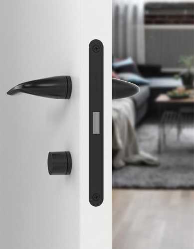 Комплект: Ручки Armadillo R.ART30.LACONY BL-26+Завертка+Бесшумный замок и Петли Fuaro/черный