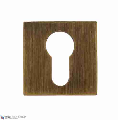 Накладка дверная квадратная под цилиндр Venezia Unique CYL-20 матовая бронза 2 шт.