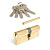 Цилиндр для замка ключ / ключ Apecs SC-80-G (SC-80-Z-G) золото