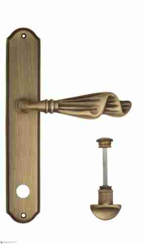 Дверная ручка Venezia "OPERA" WC-2 на планке PL02 матовая бронза