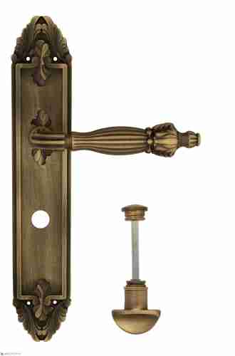 Дверная ручка Venezia "OLIMPO" WC-2 на планке PL90 матовая бронза