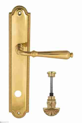 Дверная ручка Venezia "CLASSIC" WC-4 на планке PL98 полированная латунь