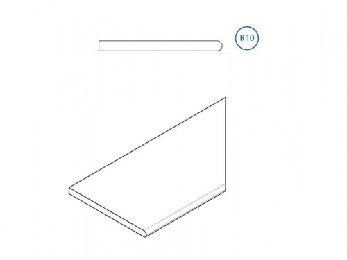 Керамогранит Italon Magnetique Петрол Дарк закругл. правый структур.рет бортик 30х60