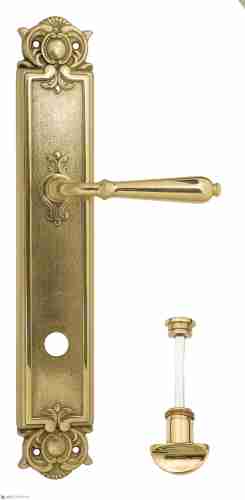 Дверная ручка Venezia "CLASSIC" WC-2 на планке PL97 полированная латунь