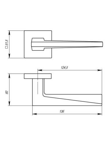 Ручка дверная Armadillo (Армадилло) межкомнатная K.USS52.MORI (MORI USS) BL-26 черный  Набор 6