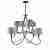 Подвесная люстра Mantra Mara Chrome - White 1654