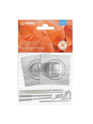 Ручка дверная Fuaro (Фуаро) межкомнатная K.KM52.SAMPLE (SAMPLE KM) SSC-16 сатинированный хром  Набор 3