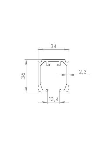 Верхняя Armadillo (Армадилло) направляющая SLD.Comfort-PRO/2000 track AL алюминий