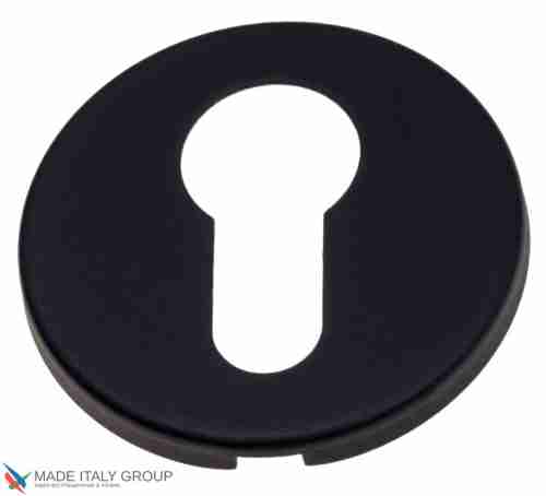 Накладка под цилиндр на круглом основании Fratelli Cattini CYL 7FS-NM матовый черный 2 шт.