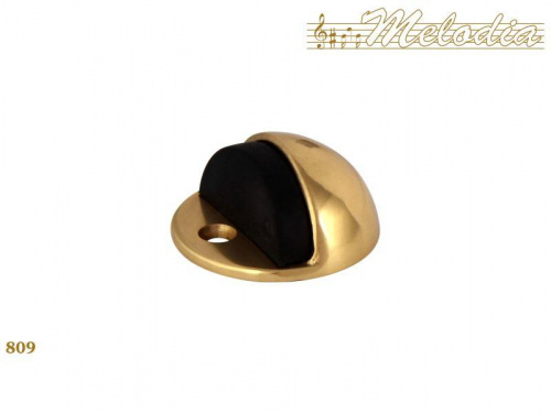 Ограничитель для двери напольный Melodia 809 Полированная латунь