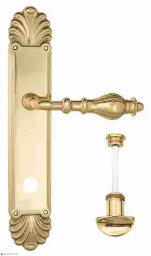 Дверная ручка Venezia "GIFESTION" WC-2 на планке PL87 полированная латунь