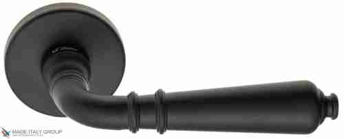 Дверная ручка на круглом основании Fratelli Cattini "TOSCANA" 7.7-NM матовый черный