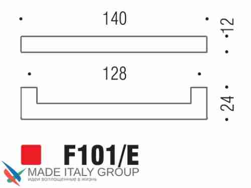 Ручка скоба модерн COLOMBO DESIGN F101E-CR полированный хром 128 мм