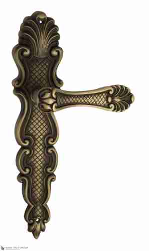 Дверная ручка Venezia "FENICE" на планке PL92 матовая бронза