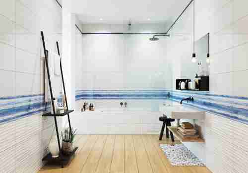 Плитка керамическая Cersanit Santorini рельеф белый (TRU052D) 25x75