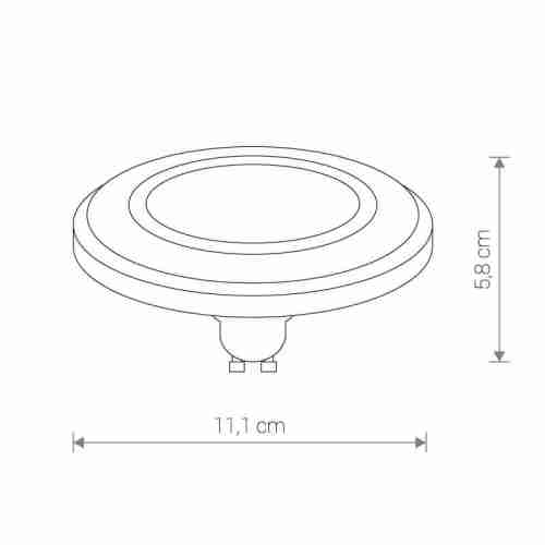Лампа светодиодная GU10 9W 4000K прозрачная 9213