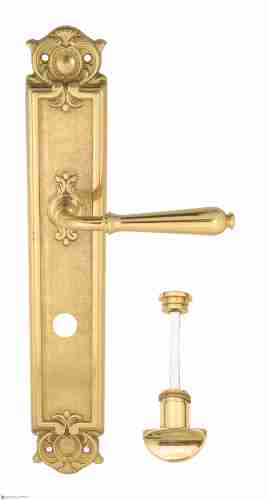 Дверная ручка Venezia "CLASSIC" WC-2 на планке PL97 полированная латунь