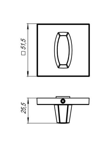 Комплект: Ручки Armadillo TORSO USS CP-8 + Завертка BK6.K.USS52 CP-8 хром