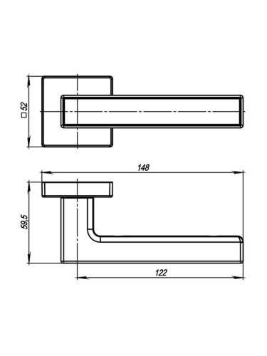 Ручка дверная Armadillo (Армадилло) межкомнатная K.USQ52.SCREEN (SCREEN USQ8) SN/CP-3 матовый никель/хром  Набор 8