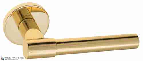 Дверная ручка на круглом основании Fratelli Cattini "UNA" 7FS-OLV полированная латунь