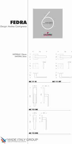 Дверная ручка на квадратном основании COLOMBO Fedra AC11RSB-CM матовый хром
