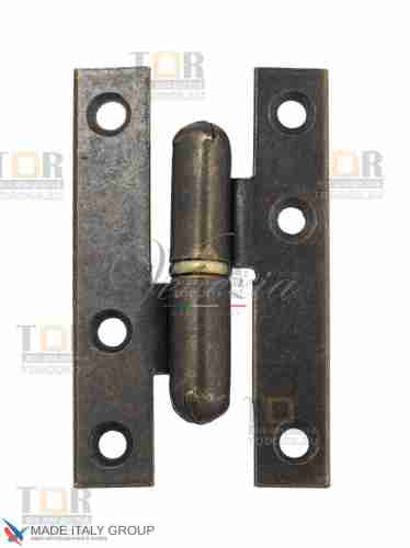 105OA080D Петля дверная бабочка разъёмная стальная ALDEGHI 80x50x1.9 античная бронза ЛЕВАЯ