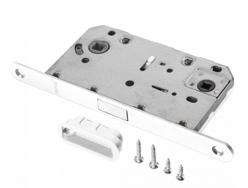 Защелка сантехническая магнитная RENZ INLBM 5096 pl White с пластиковой ответной планкой, белый