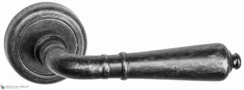 Дверная ручка на круглом основании Fratelli Cattini "TOSCANA" D1-IA античное серебро